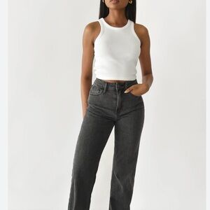 SHANK Vintage Ultra High Rise Jeans in Charcoal Gray